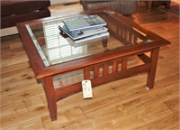 Coffee table and various books