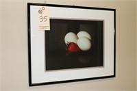Eggs and Strawberry Still Life by Wellerman