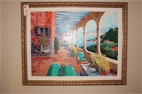 Kerry Hallam oil on canvas "Grand Hotel" 32/45