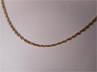 14kt gold double link rope necklace