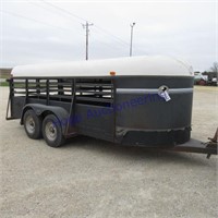16ft Keifer Bumper hitch livestock trailer
