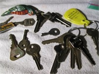 Lot de clés et portes clés