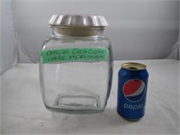 Jarre à biscuits Coca Cola en verre et céramique