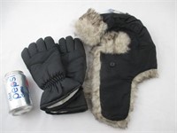 Chapka Fits et paire de gants taille M/L