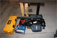 Tools, work bench, tool box, etc