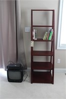 Bookshelf and bedroom TV