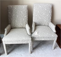 pair matching high back hallway chairs