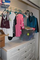 Girls closet and all contents, dresser
