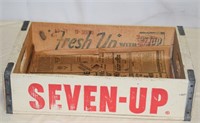 VINTAGE WOOD 7-UP CRATE !-A-3