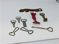 collection of bottle openers