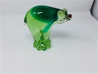 art glass bear - 5.5 inches tall