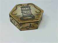 bone / resin box w/ sailing artwork