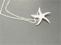 sterling chain with starfish- 18"