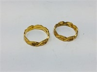 pair of 14K rings