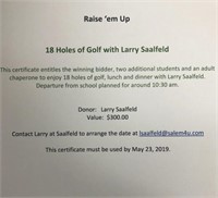 18 Holes of Golf With Mr. Saalfeld