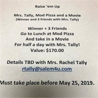 Mrs. Tally’s Pizza and Movie Fun