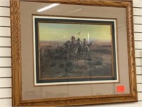 Charles M. Russell 1902 Framed Indian Print- Repro