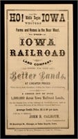 IOWA RAILROAD LAND CO. SALES BROCHURE C 1880