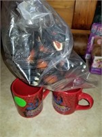 SPIDERMAN COFFEE CUPS / GODZILLA