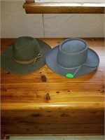 2 cowboy hats -- resistol - morgan bailey felt hat