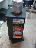 VHS ROTATING STAND & VHS MOVIES COLLECTION + CDS