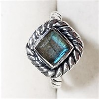 Sterling Silver Labradorite Ring Size 5.5,