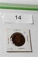 1844 LARGE ONE CENT