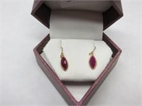 14KT YELLOW GOLD RUBY (2.00CT) EARRINGS