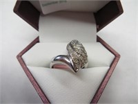 STERLING SILVER DIAMOND (0.27CT) RING