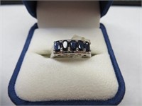 STERLING SILVER SAPPHIRE (1.50CT) RING