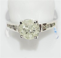 14K WHITE GOLD DIAMOND (2.12CT) RING,