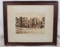 J A Swatkins Kenilworth Castle Etching Print