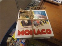Set of Four Ceramic Coasters Gas Oil Monaco Auto