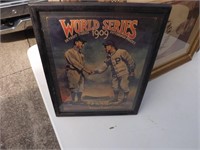 Early 1909 World Series Framed Photo Cobb Wagner