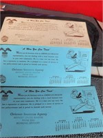 3 Vintage 1955 Richmond KY Insurance Calendars