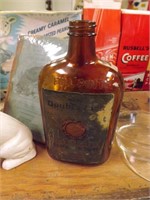 Vintage Double Lick Whiskey Bottle