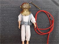 Vintage Diver Figure Toy with Accesories