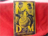 Vintage D&M Baseball Sporting Goods Metal Sign