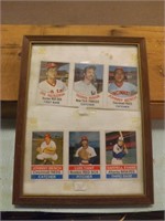 Vintage Set of Framed Baseball Cards Johnny Bench