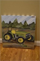 Edge Gallery Green tractor painting on canvas
