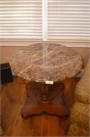 Pineapple Base with Dark Marble Top table