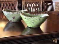 2pcs. green Terracotta Pot 5"