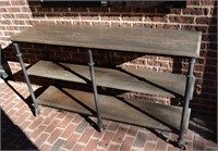 Indoor Outdoor Wood & Metal patio or sofa table