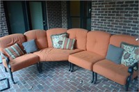 Sectional patio Sofa Metal with cushions