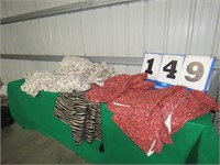 COMFORTER  & SHEETS FLORAL, RED SHEETS, ZEBRA