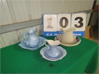 3 PITCHER AND BOWL SETS