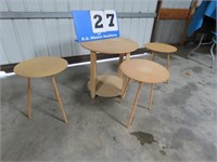 2 SMALL TABLES 19 1/2 ROUND X 26"H