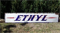 Atlantic 'Ethyl" Enamel Embossed Sign