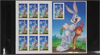US Stamps #3138 Bugs Bunny Imperf Sheet CV $140
