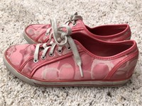 Pink Coach shoes size 8/8.5 (rm1)